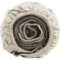 Yumeko Hoeslaken Percal Katoen 160x200 Beige - Eco, Bio & Fairtrade