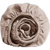Yumeko Hoeslaken Katoensatijn 200x200 Roze - Eco, Bio & Fairtrade