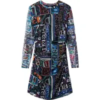 Desigual Korte Jurk VEST_LETTERING dames EU XS