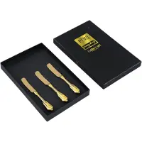 Ptmd Thrust Gold Stainless Steel Cheese Knife Giftbox (Goud, 18.5x28.2x3.5x18.5cm)