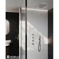 Hotbath Cobber IBS27 Thermostatische Douche InBouwSet - Met 3 Stopkranen - Staafhanddouche - Vierkante Hoofddouche 38cm - Met Glijstang - Geborsteld - Kranen, Douchekranen, Douchesets, Inbouw