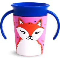 Munchkin Lernbecher mit Henkeln, Fuchs, Miracle 360 Wildlove, 6 Monate+, 177 ml, 05177402