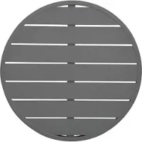 Bolero Aluminium Rond Tafelblad Donkergrijs 580mm - FX037