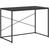 vidaXL Computerbureau 110x60x70 cm bewerkt hout zwart