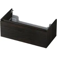 Ink Onderkast 90x45cm - Greeploos - 1 Lade - Intens Eiken - Badkamermeubels, Wastafelonderkasten - 8718835078836