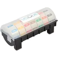 Vogue Multidispenser Vogue, 2,5cm, incl 7 rollen voedseletiketten daglabels oplosbaar