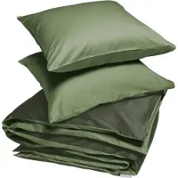 Yumeko Dekbedovertrek set Katoen Satijn 240x220 Groen - Eco, Bio & Fairtrade