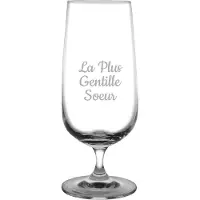 Fusion Bierglas op voet gegraveerd - 41cl - La Plus Gentille Soeur