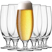 Unyqoos Witte Bier Glazen | Set van 6 | 500 ml | Loodvrij kristalglas | Elite Collectie | Perfect voor Thuis, Restaurants en pubs | Vaatwasser Veilig