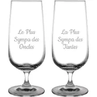 Fusion Bierglas op voet gegraveerd - 41cl - Le Plus Sympa des Oncles & La Plus Sympa des Tantes