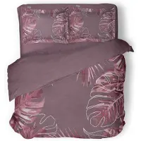 Linnick Dekbedovertrek Katoen Sky - pink 200x200/220cm