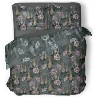 Linnick Dekbedovertrek katoen Foxglove - forest green 240x200/220cm