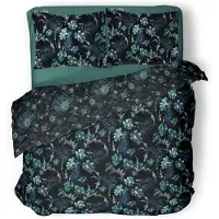 Linnick Dekbedovertrek Katoen Midnight Forest - black 200x200/220cm