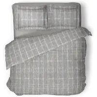 Linnick Dekbedovertrek katoen Bracken - grey 240x200/220cm