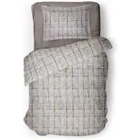 Linnick Dekbedovertrek Katoen Bracken - white 140x200/220cm