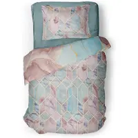 Linnick Dekbedovertrek Katoen Geometric Diamond - multi 140x200/220cm
