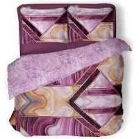 Linnick Dekbedovertrek Katoen Marble Shape - pink 200x200/220cm