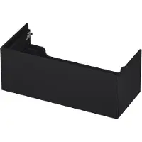 Ink Onderkast 100x45cm - Push To Open - 1 Lade - Mat Zwart - Badkamermeubels, Wastafelonderkasten - 8718835074418