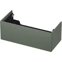 Ink Onderkast 100x45cm - Push To Open - 1 Lade - Mat Beton Groen - Badkamermeubels, Wastafelonderkasten - 8718835093846