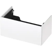 Ink Onderkast 80x45cm - Push To Open - 1 Lade - Hoogglans Wit - Badkamermeubels, Wastafelonderkasten - 8718835074050