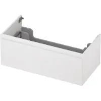Ink Onderkast 90x45cm - Greeploos - 1 Lade - Mat Wit - Badkamermeubels, Wastafelonderkasten - 8718835021832