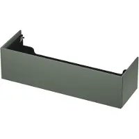 Ink Onderkast 140x45cm - Push To Open - 1 Lade - Mat Beton Groen - Badkamermeubels, Wastafelonderkasten - 8718835093969