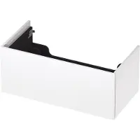 Ink Onderkast 90x45cm - Push To Open - 1 Lade - Hoogglans Wit - Badkamermeubels, Wastafelonderkasten - 8718835074227