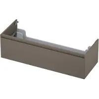 Ink Onderkast 120x45cm - Greeploos - 1 Lade - Mat Taupe - Badkamermeubels, Wastafelonderkasten - 8718835022006