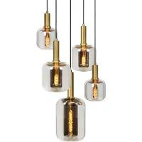 Lucide JOANET - Hanglamp - Ø 66 cm - 2xE27 - Fumé