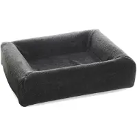 Bia bed fleece overtrek hondenmand grijs -2 60x50x12,5 cm
