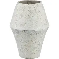 Ptmd Tink White Cement Double Middle Cone Round S (Wit, 28x40x28cm)