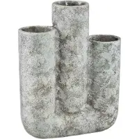 Ptmd collection PTMD Bloempot Pipes - 27x10x35 cm - Cement - Blauw