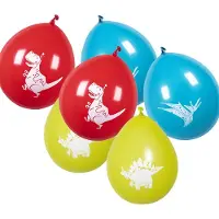 Boland 12x Dino themafeest ballonnen - ca. 25 cm - Feestversiering en decoraties