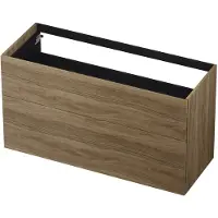Ink Onderkast 120x45cm - Push To Open - 2 Lades - Zuiver Eiken - Badkamermeubels, Wastafelonderkasten - 8718835094218