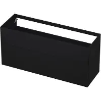 Ink Onderkast 140x45cm - Push To Open - 2 Lades - Mat Zwart - Badkamermeubels, Wastafelonderkasten - 8718835044886