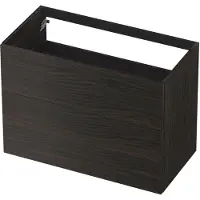 Ink Onderkast 90x45cm - Push To Open - 2 Lades - Intens Eiken - Badkamermeubels, Wastafelonderkasten - 8718835094102