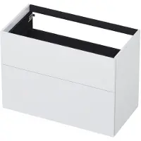 Ink Onderkast 90x45cm - Push To Open - 2 Lades - Mat Wit - Badkamermeubels, Wastafelonderkasten - 8718835049836