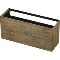Ink Onderkast 140x45cm - Push To Open - 2 Lades - Naturel Eiken - Badkamermeubels, Wastafelonderkasten - 8718835050092