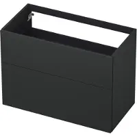Ink Onderkast 90x45cm - Push To Open - 2 Lades - Mat Antraciet - Badkamermeubels, Wastafelonderkasten - 8718835049850