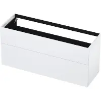 Ink Onderkast 140x45cm - Push To Open - 2 Lades - Hoogglans Wit - Badkamermeubels, Wastafelonderkasten - 8718835044862