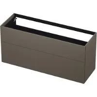 Ink Onderkast 140x45cm - Push To Open - 2 Lades - Mat Taupe - Badkamermeubels, Wastafelonderkasten - 8718835050184