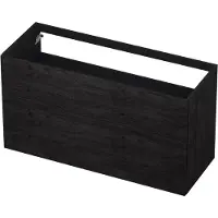 Ink Onderkast 120x45cm - Push To Open - 2 Lades - Houtskool Eiken - Badkamermeubels, Wastafelonderkasten - 8718835020149