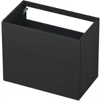 Ink Onderkast 80x45cm - Push To Open - 2 Lades - Mat Antraciet - Badkamermeubels, Wastafelonderkasten - 8718835049683