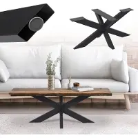 ML-Design Tafelpoten Tafelframe X-Design 98 x 58 x 43 cm zwart metaal
