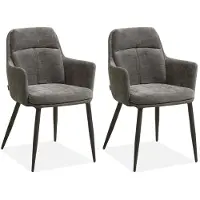 MX Sofa Eetkamerstoel Donna - Ash (set van 2 stoelen)