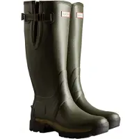 Hunter Balmoral Adj Tec Sole Hoge Laars Donker Olijf