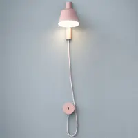 Prandina LED-wandlamp Bima W1 USB, paars / roze / rose, Werkkamer / Kantoor, metaal, Modern, LED wandlamp