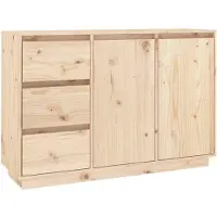 vidaXL Dressoir 111x34x75 cm massief grenenhout