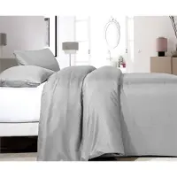 Royal Textile Satin Point - Dekbedovertrek - Eenpersoons - 140x200/220 + 1 kussensloop 60x70 - Grijs