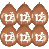 Haza Jubileum thema 12.5 jaar getrouwd ballonnen - 30x stuks - brons - Feestartikelen/versiering
